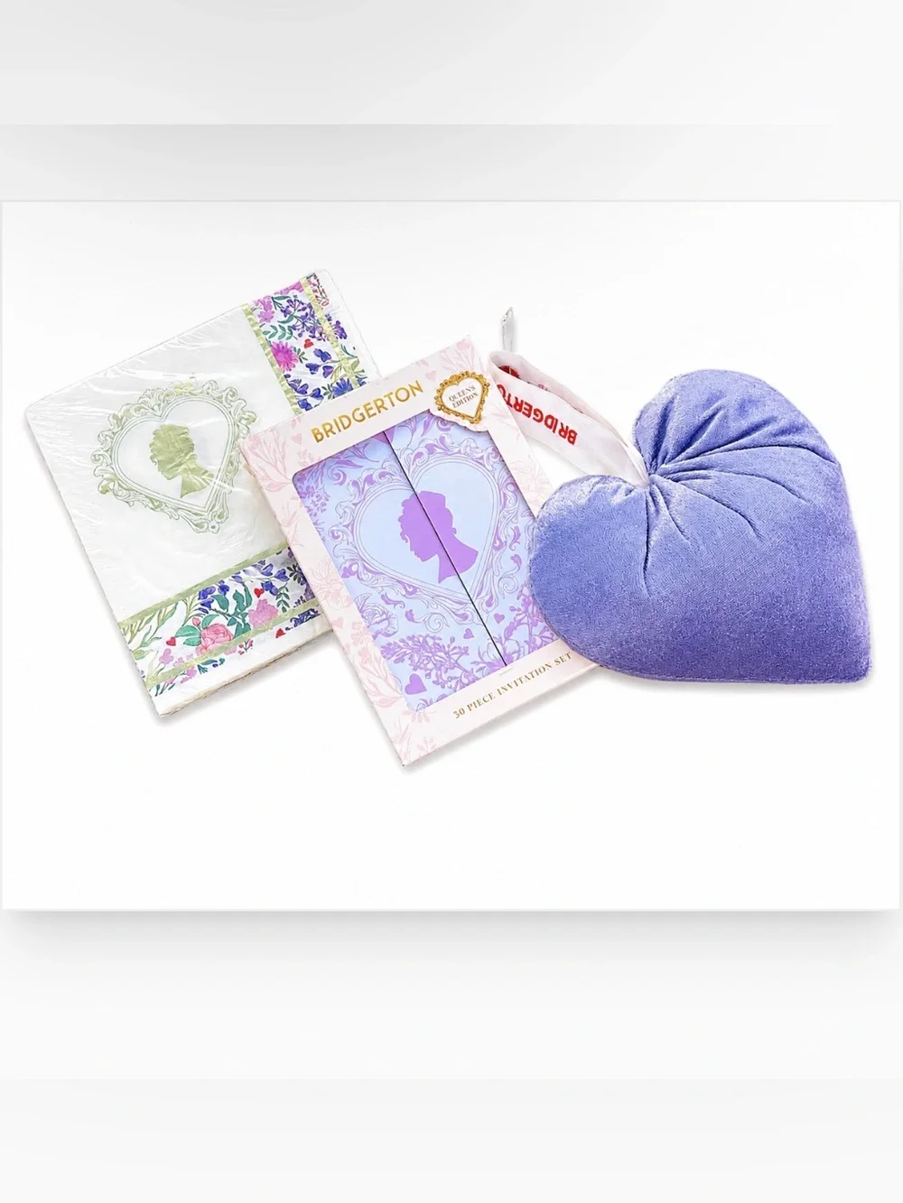 Bridgerton Party Supplies Bundle - Door Hanger, Invitations, & Napkins